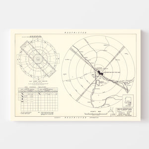 Vintage Map of the Davis-Monthan Air Force Base Vicinity, 1951