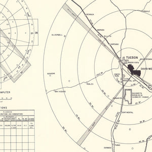Vintage Map of the Davis-Monthan Air Force Base Vicinity, 1951