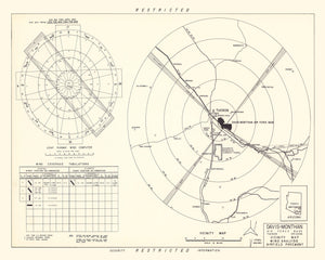 Vintage Map of the Davis-Monthan Air Force Base Vicinity, 1951