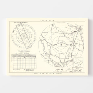 Vintage Map of the Gray Air Force Base Vicinity, 1951