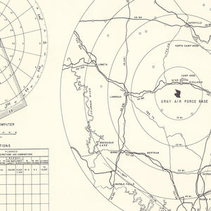 Vintage Map of the Gray Air Force Base Vicinity, 1951