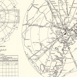 Vintage Map of the Hunter Air Force Base Vicinity, 1951