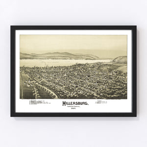 Vintage Map of Millersburg, Pennsylvania 1894
