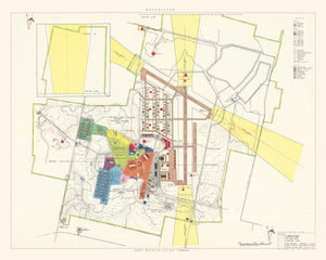 Vintage Map of Limestone Air Force Base, 1951