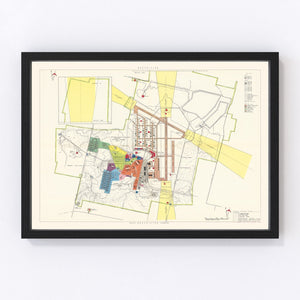Vintage Map of Limestone Air Force Base, 1951