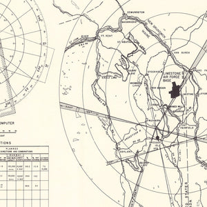 Vintage Map of the Limestone Air Force Base Vicinity, 1951