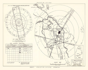 Vintage Map of the Limestone Air Force Base Vicinity, 1951