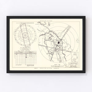 Vintage Map of the Limestone Air Force Base Vicinity, 1951