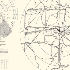 Vintage Map of the Lincoln Municipal Airport Vicinity, 1951
