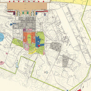 Vintage Map of Little Rock Air Force Base, 1952