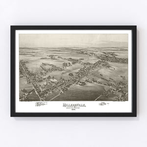 Vintage Map of Millersville, Pennsylvania 1894