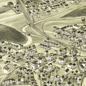 Vintage Map of Miner's Mills & Mill Creek, Pennsylvania 1892