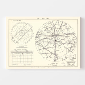 Vintage Map of the Lockbourne Air Force Base Vicinity, 1951