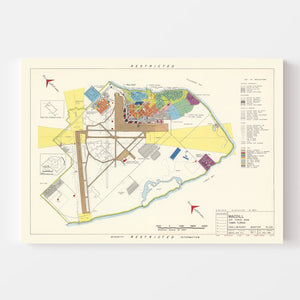 Vintage Map of MacDill Air Force Base, 1951