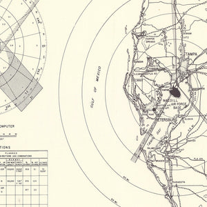 Vintage Map of the MacDill Air Force Base Vicinity, 1951