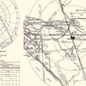 Vintage Map of the March Air Force Base Vicinity, 1951