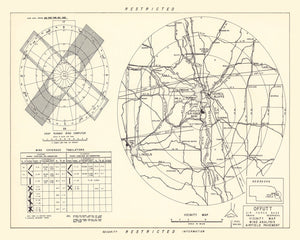 Vintage Map of the Offutt Air Force Base Vicinity, 1952