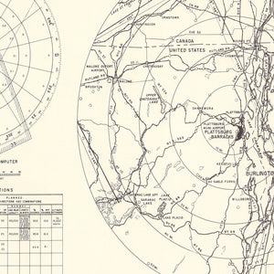Vintage Map of the Plattsburg Barracks Vicinity, 1952