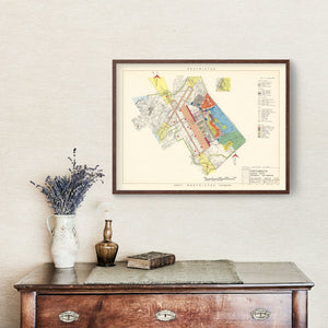 Vintage Map of Portsmouth Municipal Airport, 1951