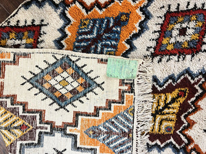 Moroccan Rug 5.9 x 7.6, Colorful Geometric Panel, Soft Wool, Handmade, Multicolor, Vintage Moroccan Carpet, Berber Rug, Rabat Rug