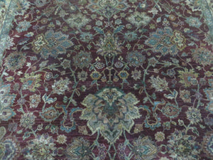 6' X 9' Handmade India Floral Oriental Wool Rug Carpet Tea Wash Red Hand Knotted