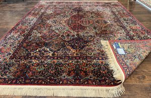 8.8 x 10.6 Karastan Rug, Multicolor Panel Kirman Rug #717, Vintage, Original 700 Series, Wool