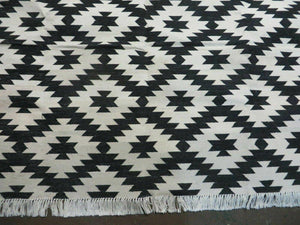 4' X 6' Hand Woven Wool Rug Contemporary Kilim Dhurrie Modern Oriental Area Rug