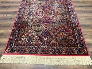 Karastan Rug 4x6 Multicolor Panel Kirman Rug #717, Wool Karastan Carpet, Original Collection 700 Series, Vintage, Rare Size