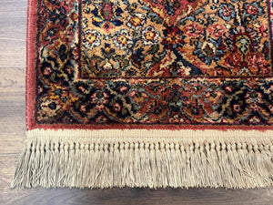 Karastan Rug 2x4 Multicolor Panel Kirman #717, Original 700 Series, Wool Pile Vintage Discontinued