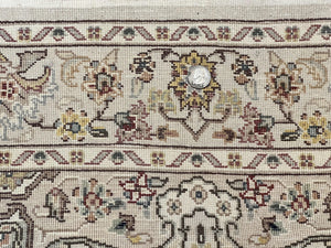 Sino Persian Rug 2.5 x 4, Hand Knotted Oriental Carpet, Small Persian Rug, Floral Medallion, Wool, Vintage