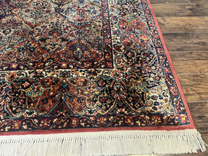 Karastan Rug Multicolor Panel Kirman #717, 8.8 x 12 Karastan Carpet, Vintage Multipanel Kirman, Original 700 Series, Wool, Vintage