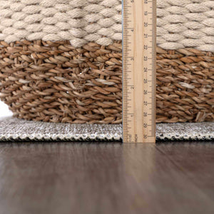 Barny Cream & Sage Washable 7ft Runner Rug