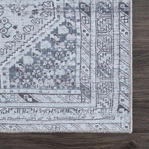 Barny Gray Washable 7ft Runner Rug