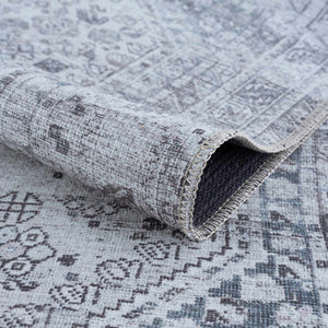 Barny Gray Washable 7ft Runner Rug