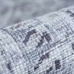 Barny Gray Washable 7ft Runner Rug