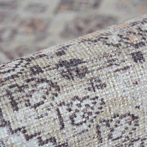 Barny Tan Washable 7ft Runner Rug