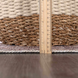 Barny Tan Washable 7ft Runner Rug