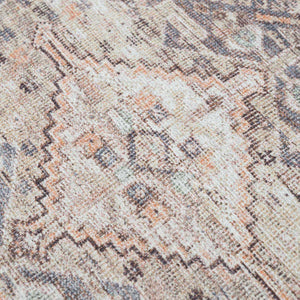 Barny Tan Washable 7ft Runner Rug