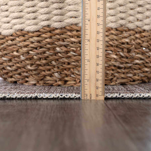 Barny Beige Washable 7ft Runner Rug