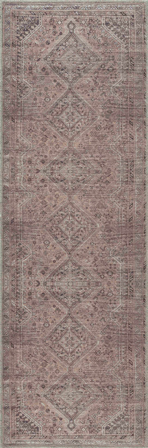 Barny Brown Washable 7ft Runner Rug