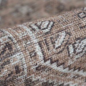 Barny Brown Washable 7ft Runner Rug