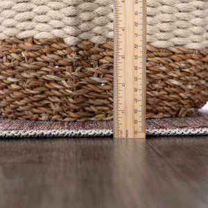 Barny Brown Washable 7ft Runner Rug