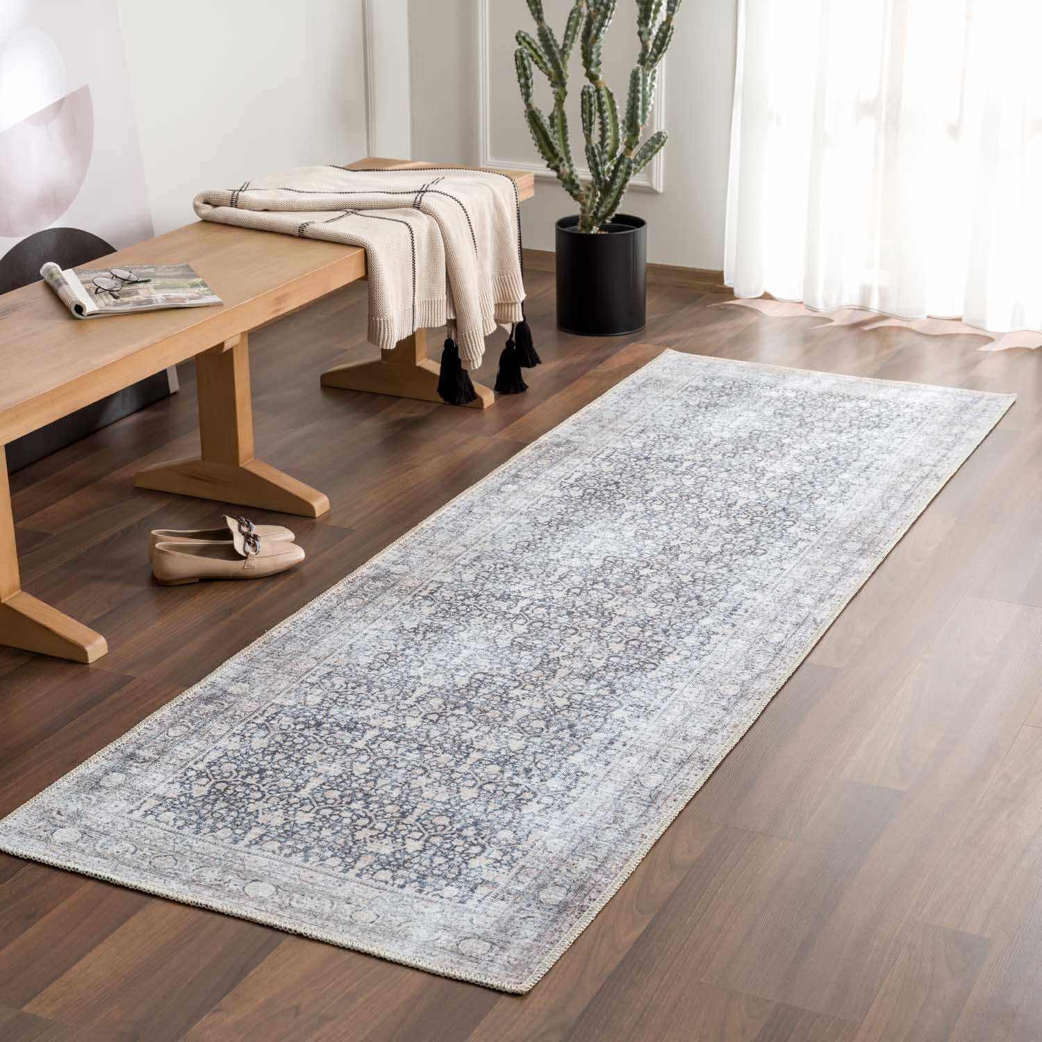 Hedda Washable 7ft Runner Rug