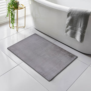 Light Grey Plush Area Rug