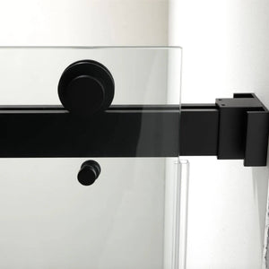 60''W X 76'' H Double Sliding Frameless Shower Door with Clear Glass