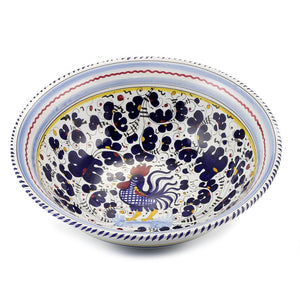 ORVIETO BLUE ROOSTER: Large Pasta/Salad Serving Bowl