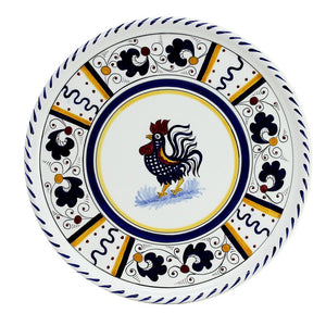 ORVIETO BLUE ROOSTER: Deruta Pizza Plate - Cake or Cheese Platter