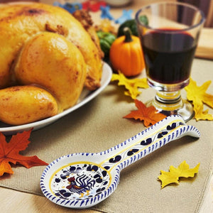 ORVIETO BLUE ROOSTER: Spoon Rest Deluxe