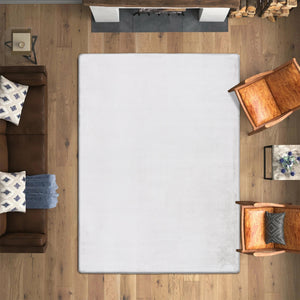White Plush Area Rug