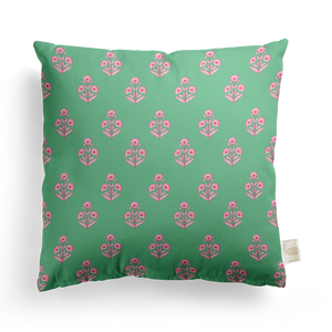 Block Print Floral Pillow Cover | Featuring Oyster Sand Colorway